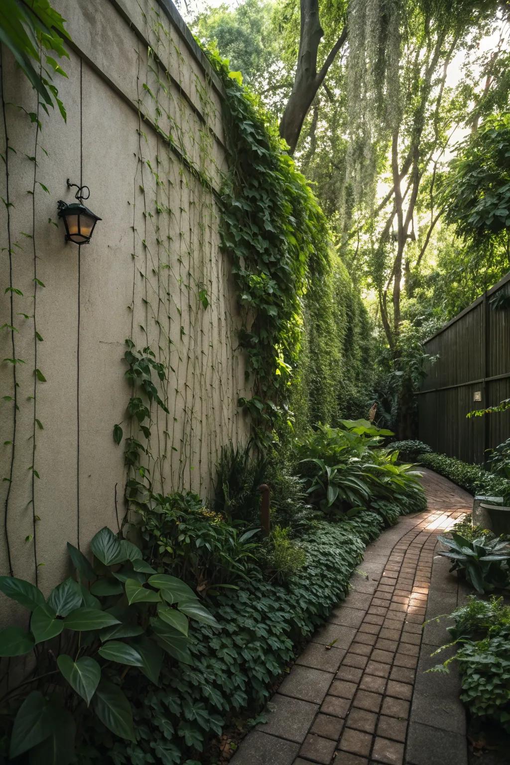 Vertical gardens make the most of limited shady spaces.