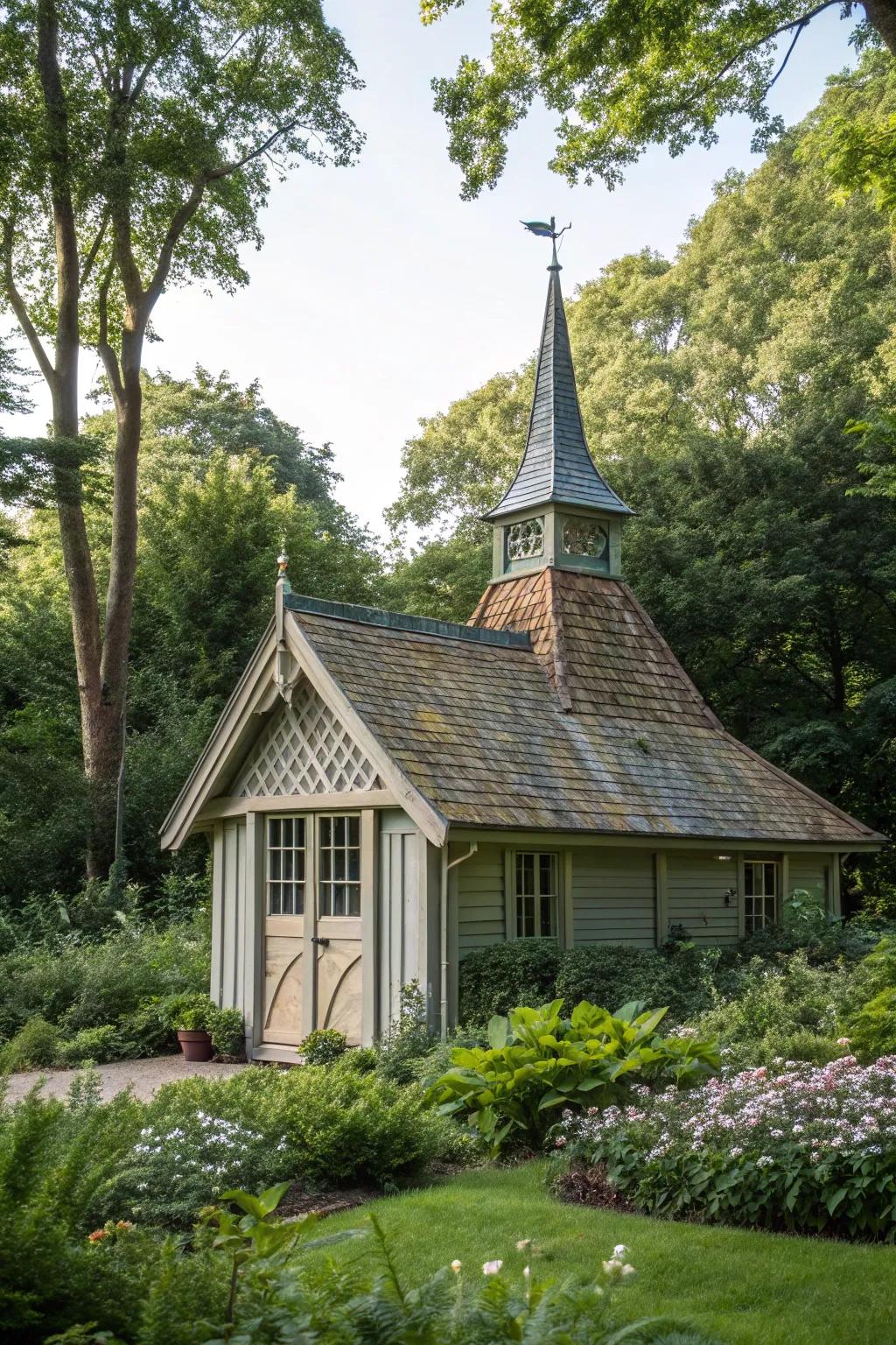 A unique roof can give your shed a distinctive architectural appeal.