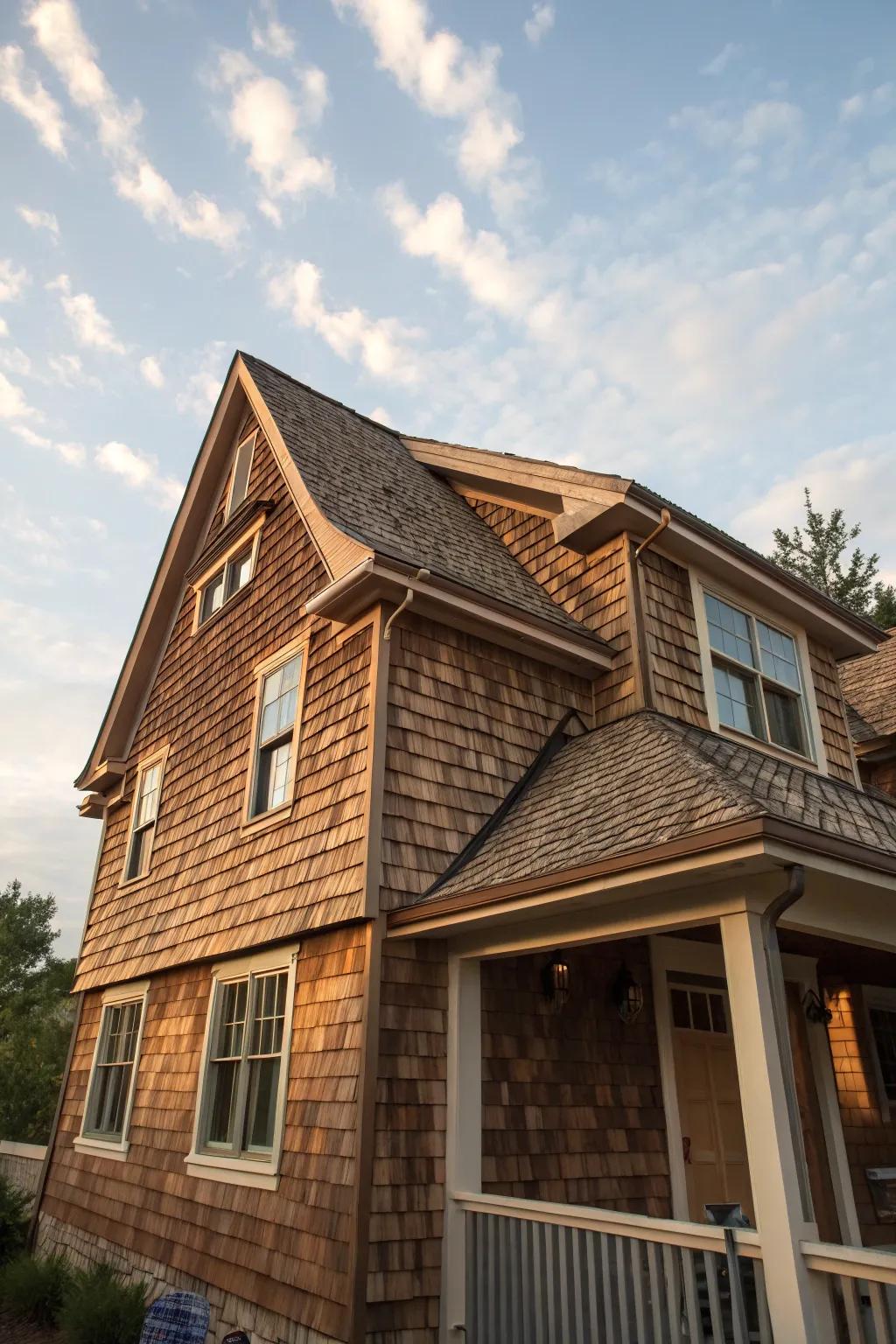 Dynamic texture with staggered shingles.