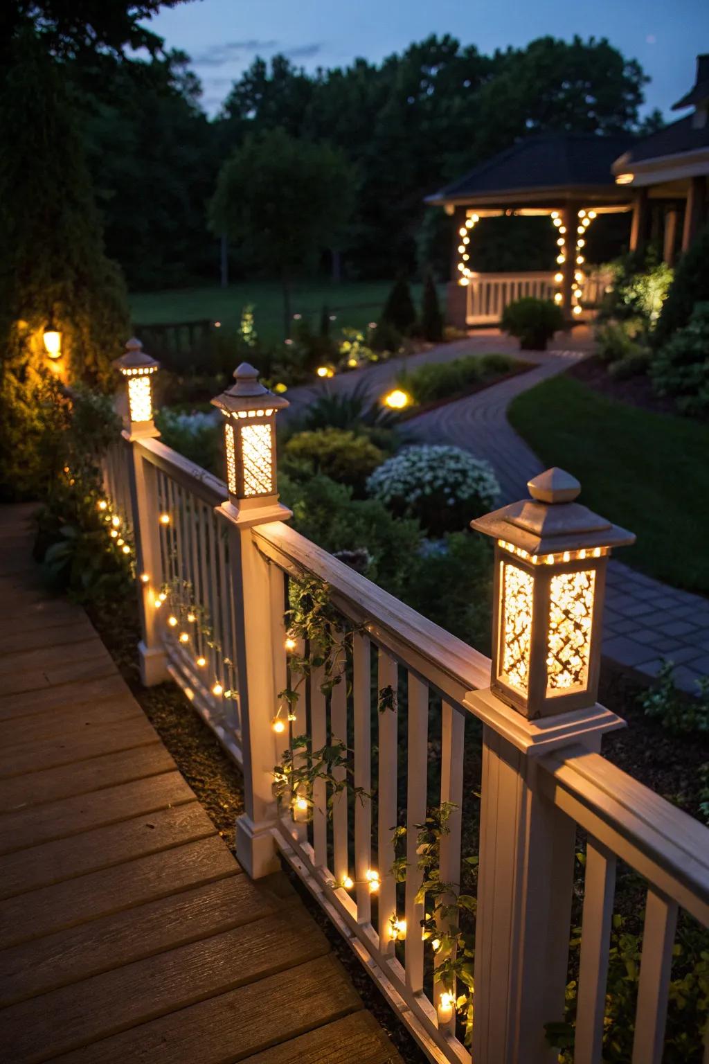Post lighting enhances safety and ambiance on your deck.