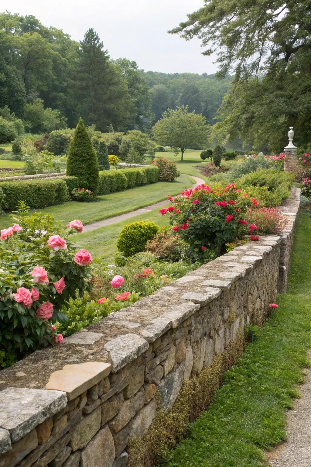 Stone wall fences offer timeless appeal and durability