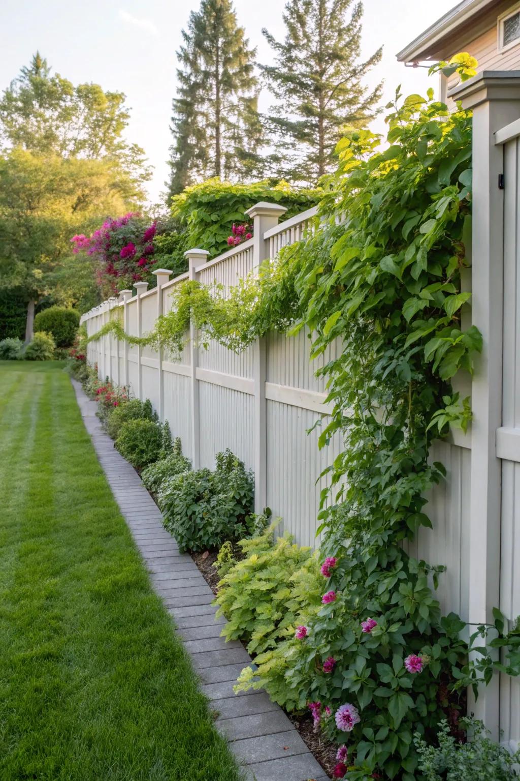 A living fence offers a green and vibrant outdoor experience.