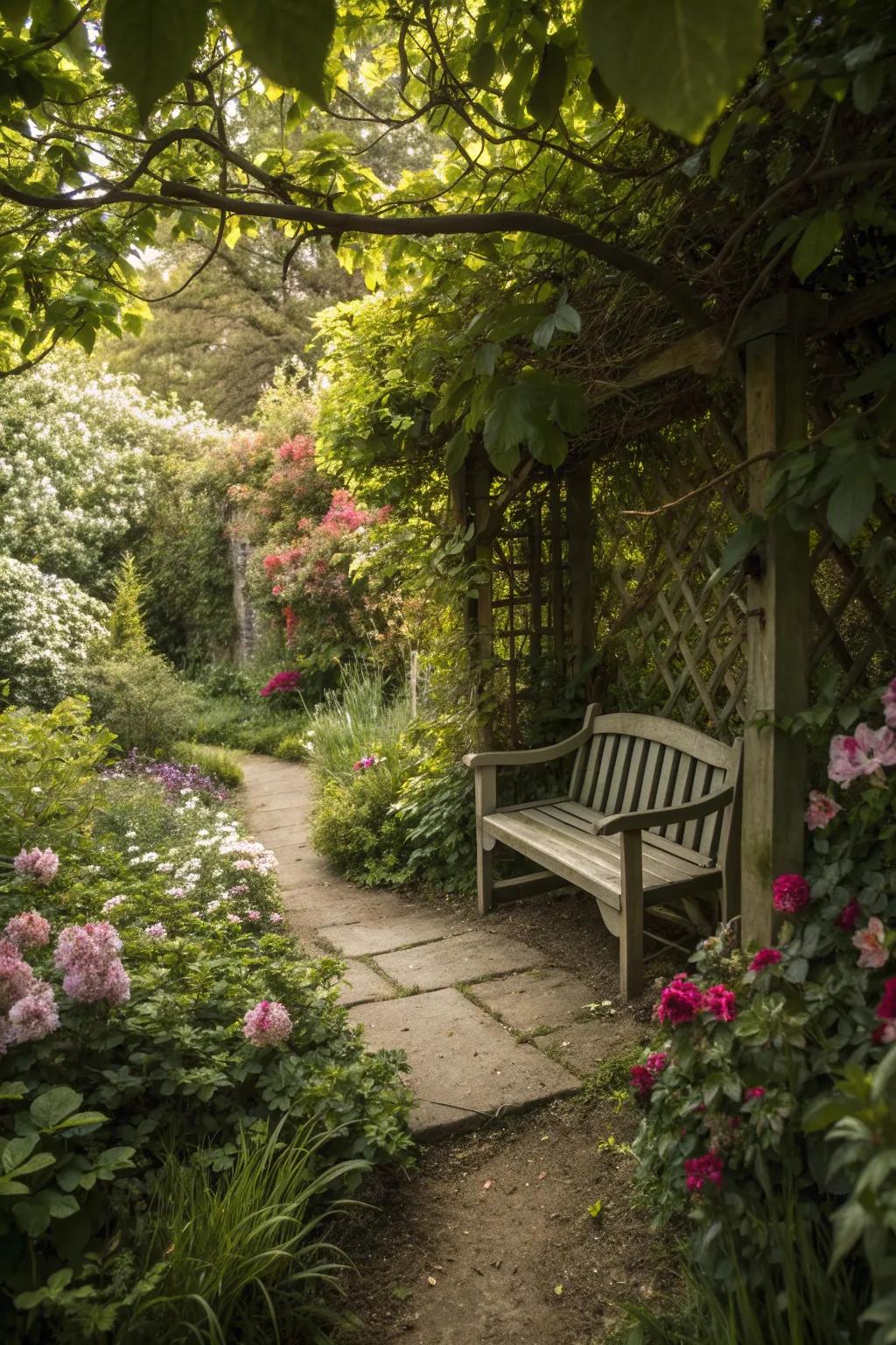 Hidden nooks offer a private retreat within your backyard.