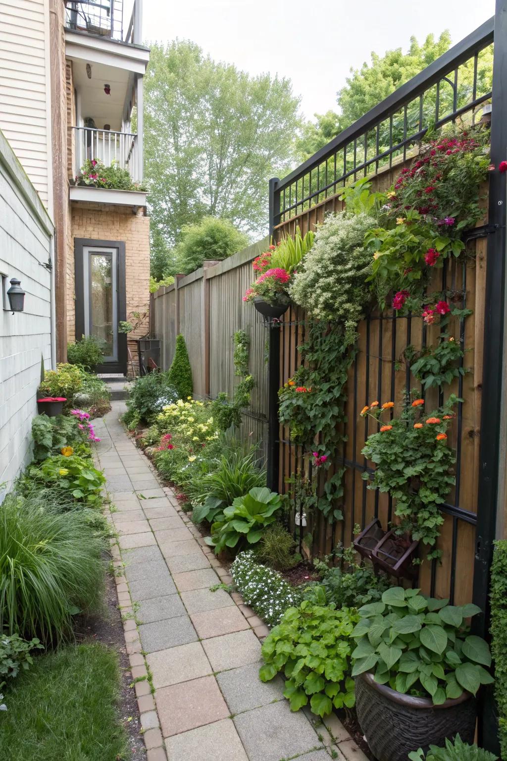 Add lush greenery with a space-saving vertical garden.