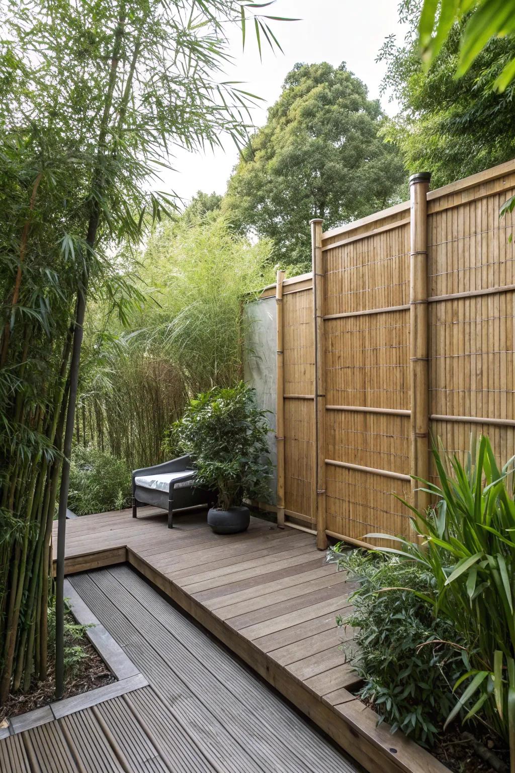 Create a private retreat with strategic privacy elements.