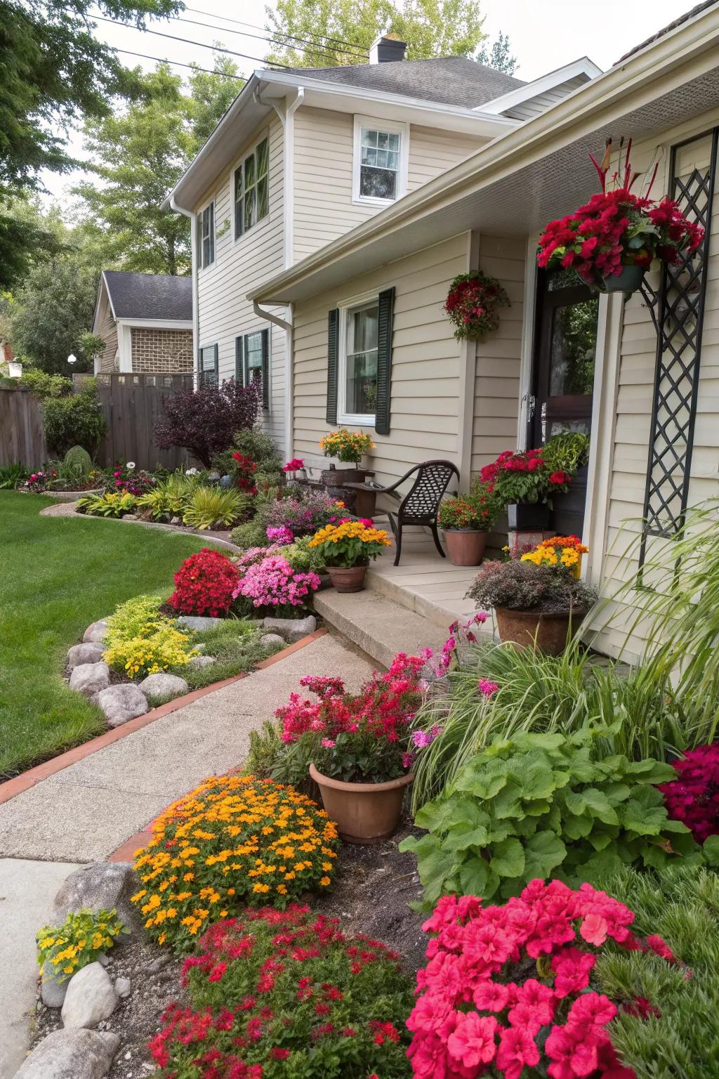 Make a statement with striking color contrasts.