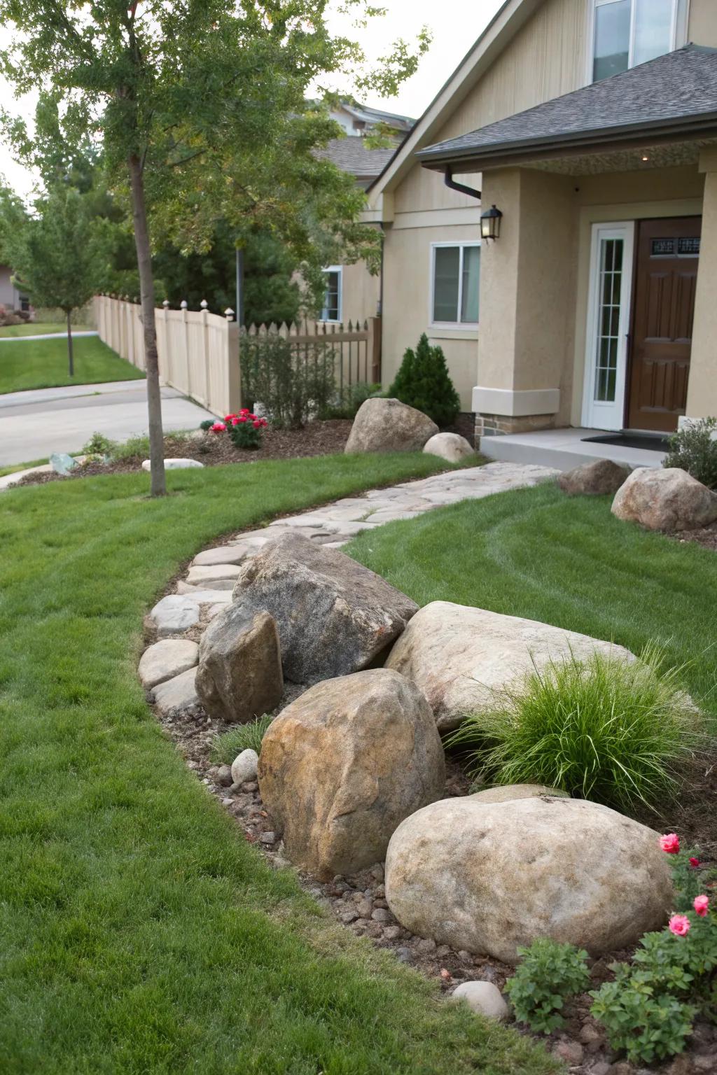 Incorporate boulders for structure and visual interest.