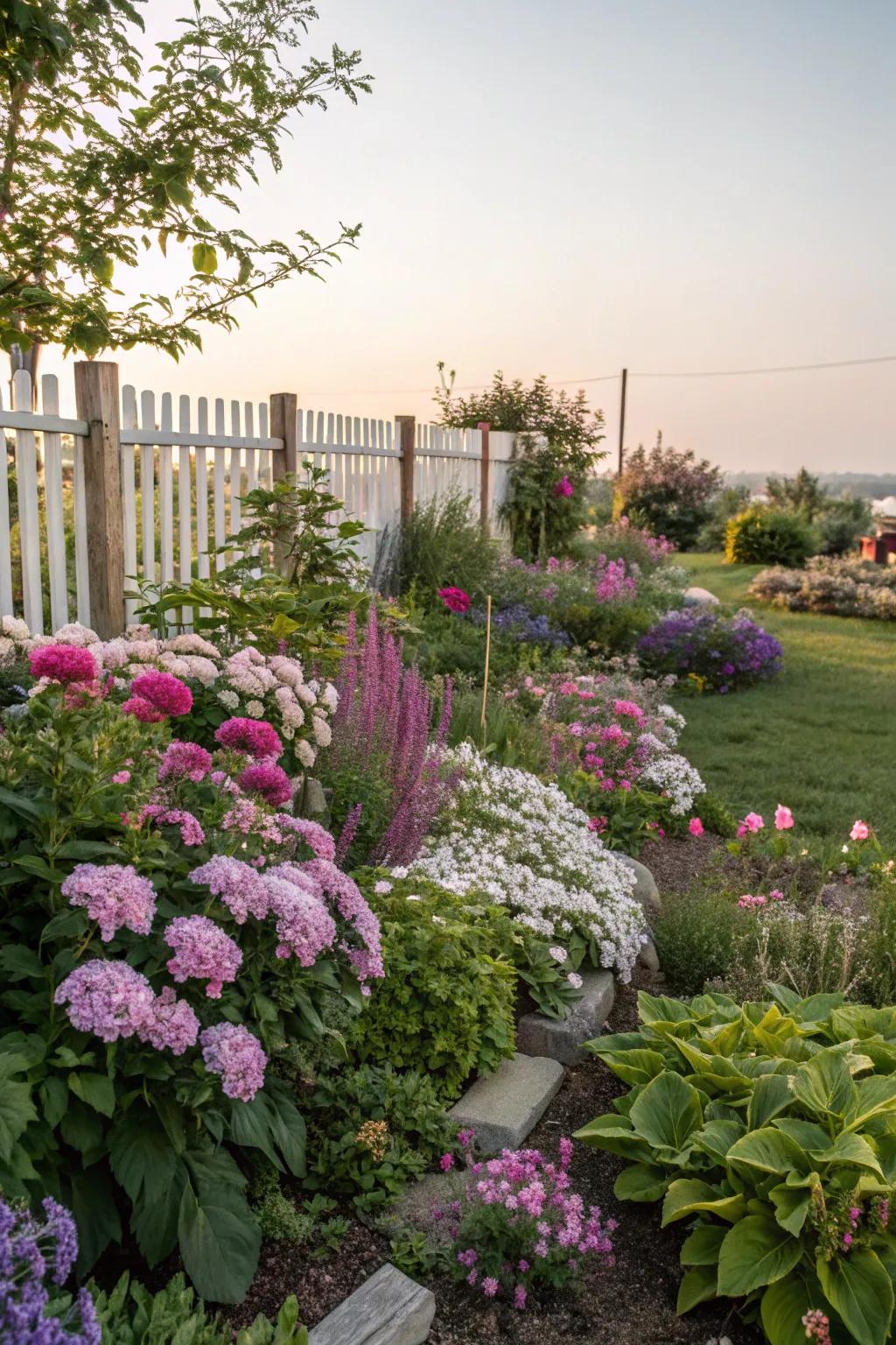 A simple color palette enhances the garden's cohesive look.