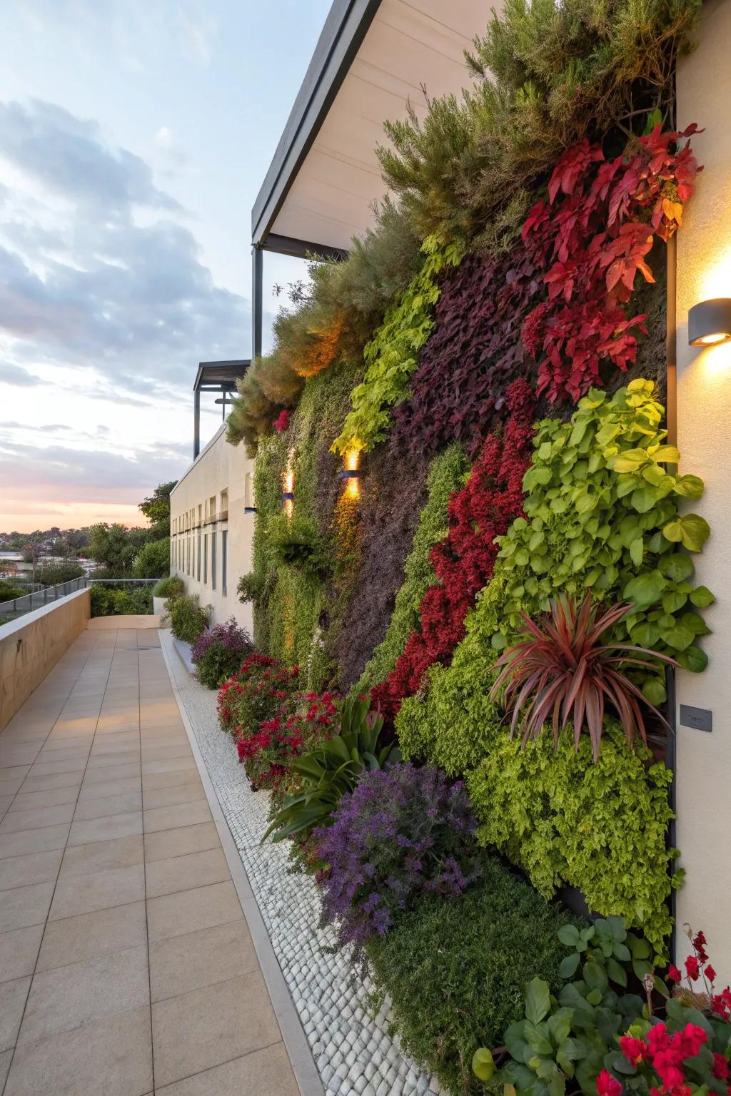 Vertical gardens make a stunning and space-efficient addition.