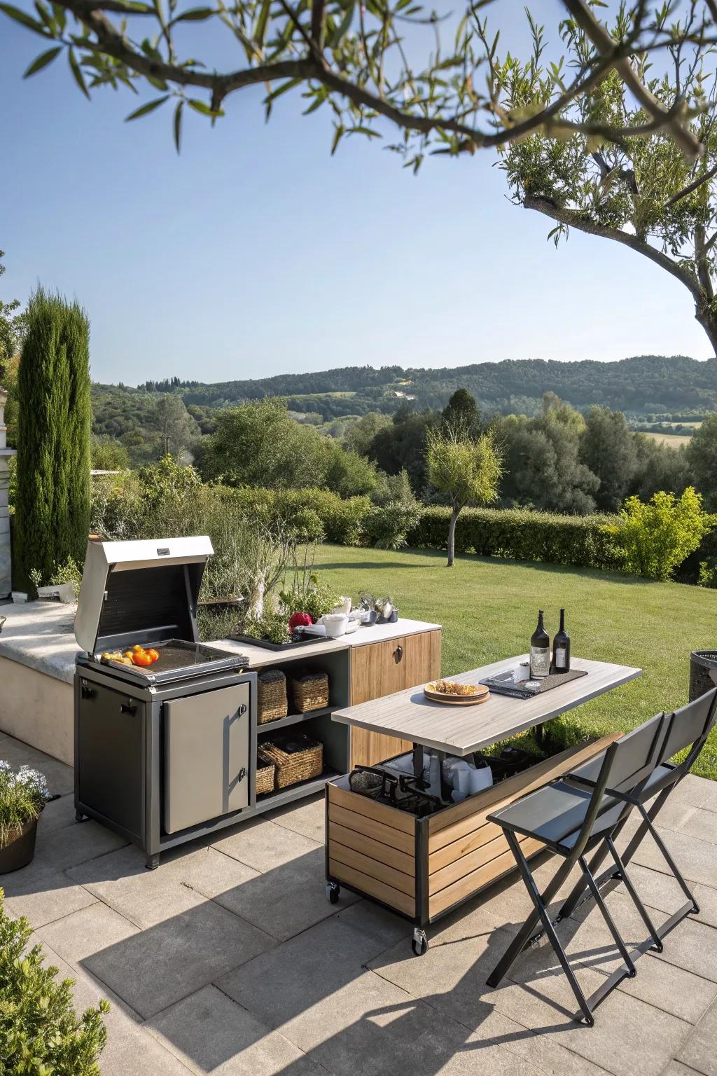 Multifunctional furniture maximizes utility in compact spaces.