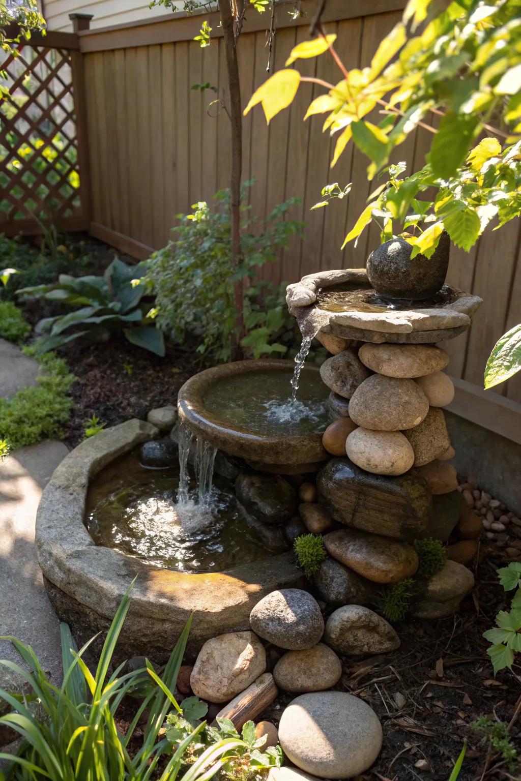 DIY water features add fun and tranquility.