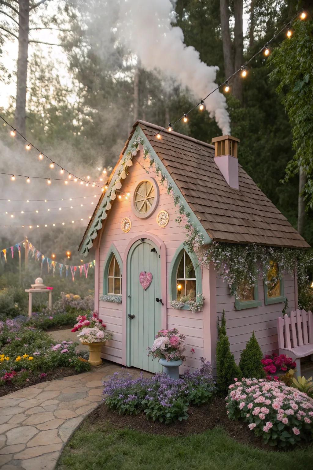 A fairy tale hideaway smoker shack, enchanting and magical.