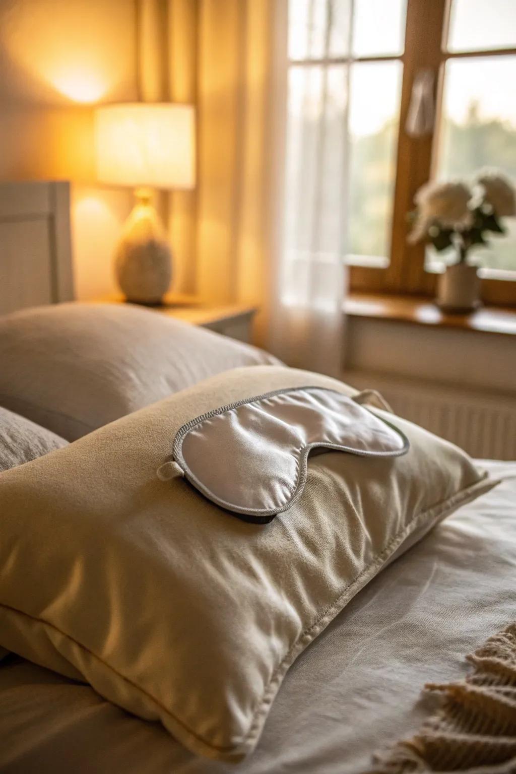 A relaxation eye mask perfect for a restful night's sleep.