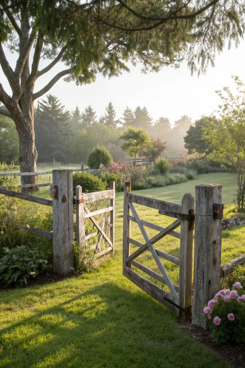Double gate design offers practicality and grandeur.