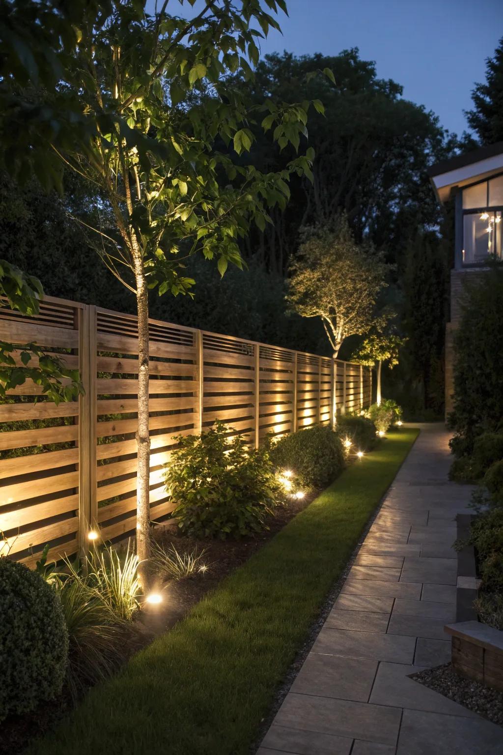 Lighting accents can enhance the ambiance of your outdoor space.
