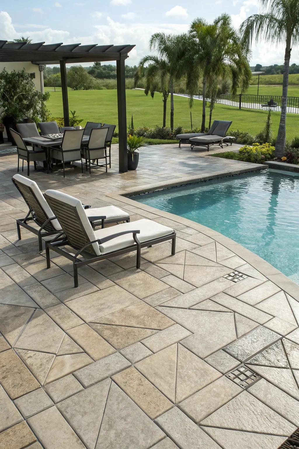 Geometric patterns offer a fresh, modern look.