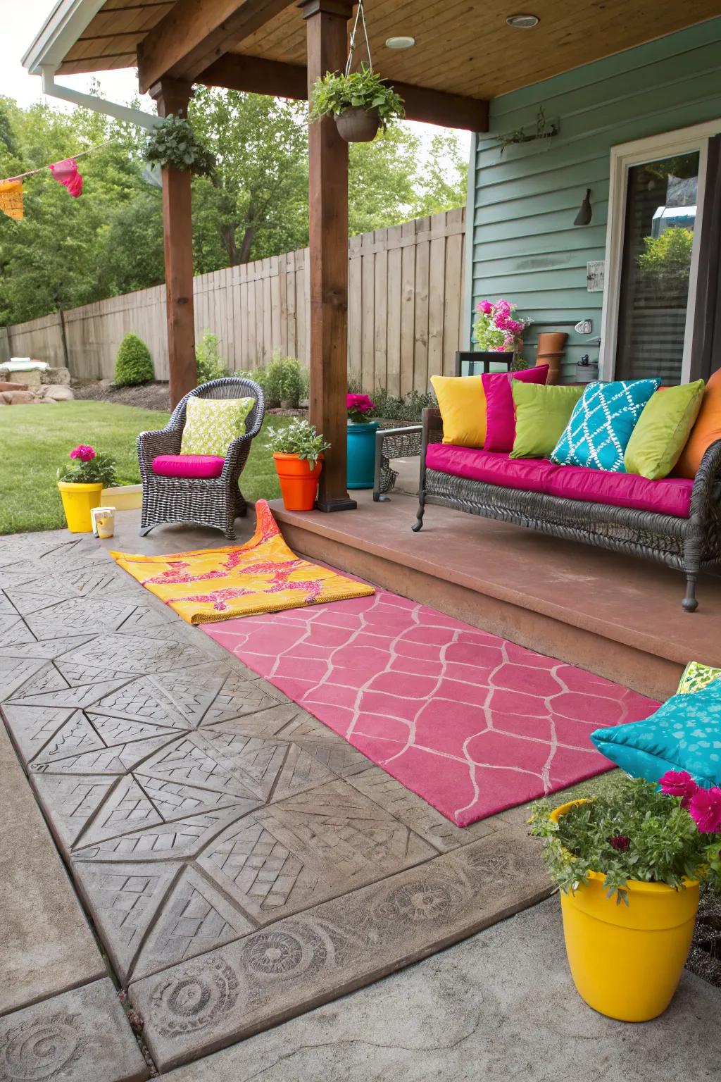 Make a statement with bold color contrasts.