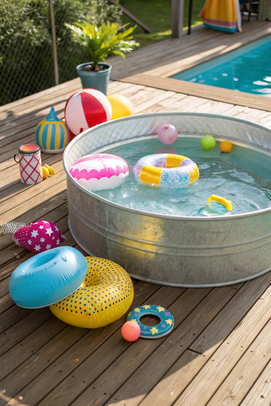 Floating accessories add a fun element to your pool.