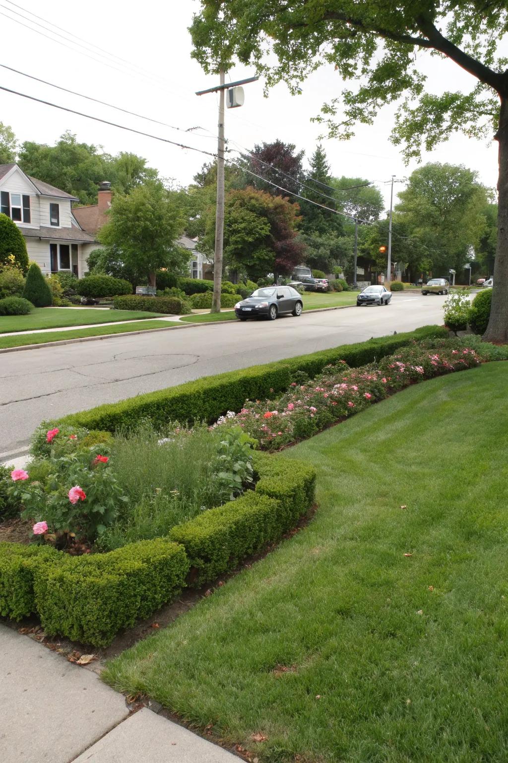 Open spaces create a serene garden atmosphere.