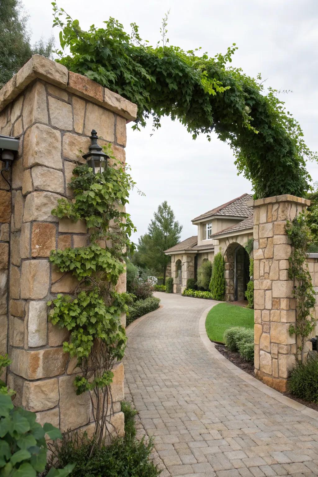 Decorative walls add structure and blend with nature.