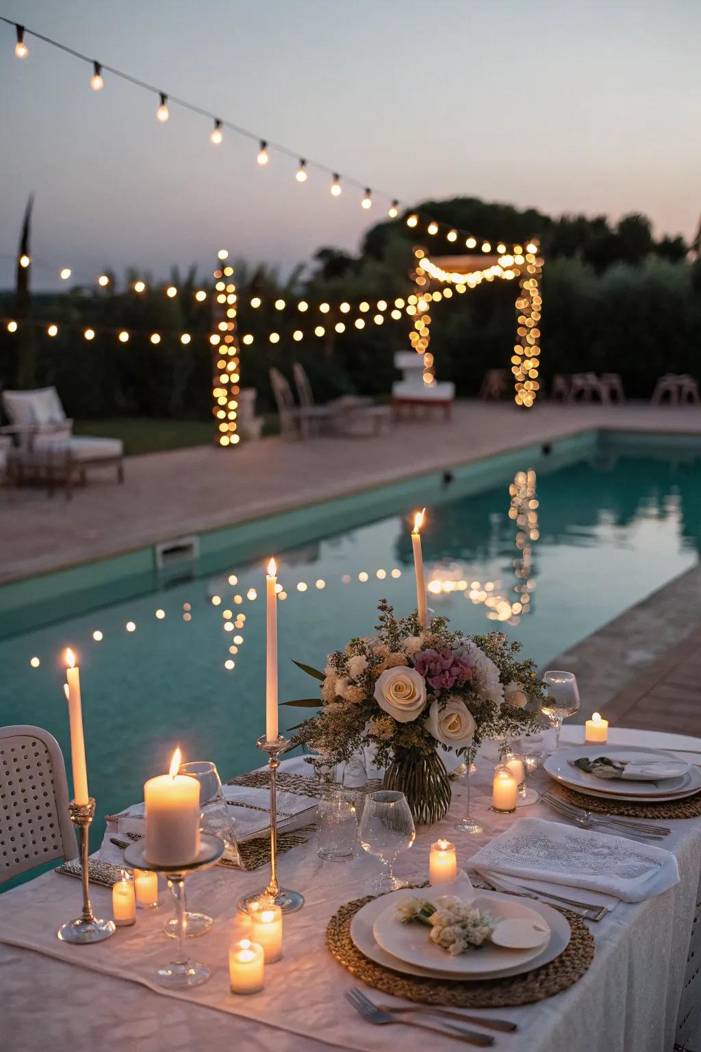 A glamorous dinner setup adds sophistication to your celebration.