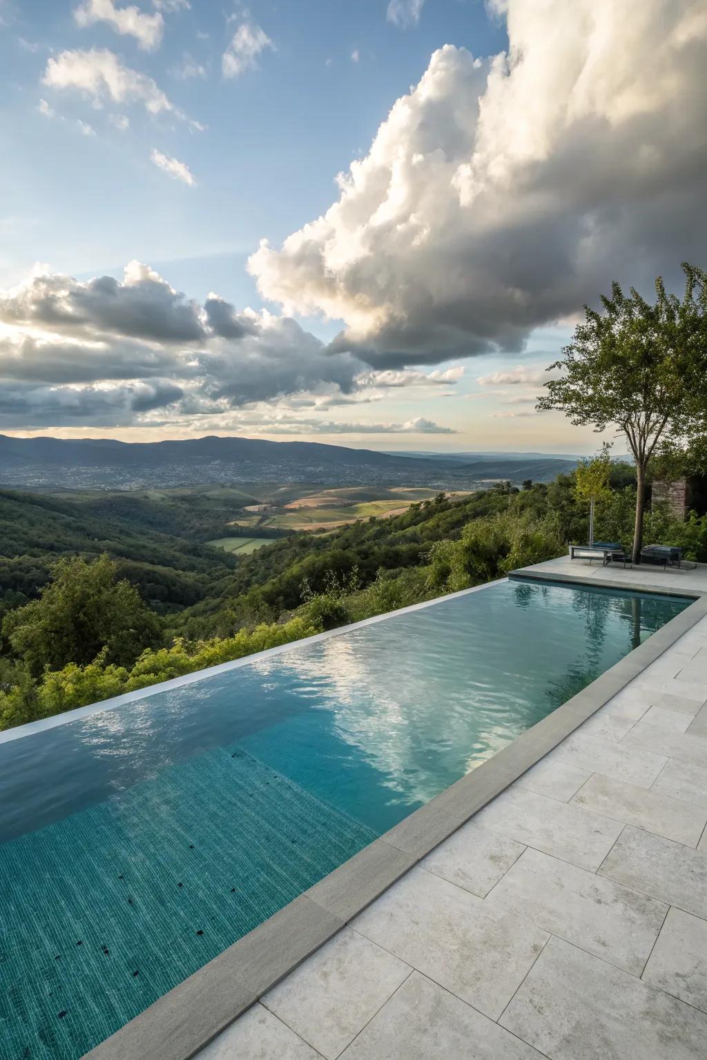 Infinity edges add stunning views to your pool area.