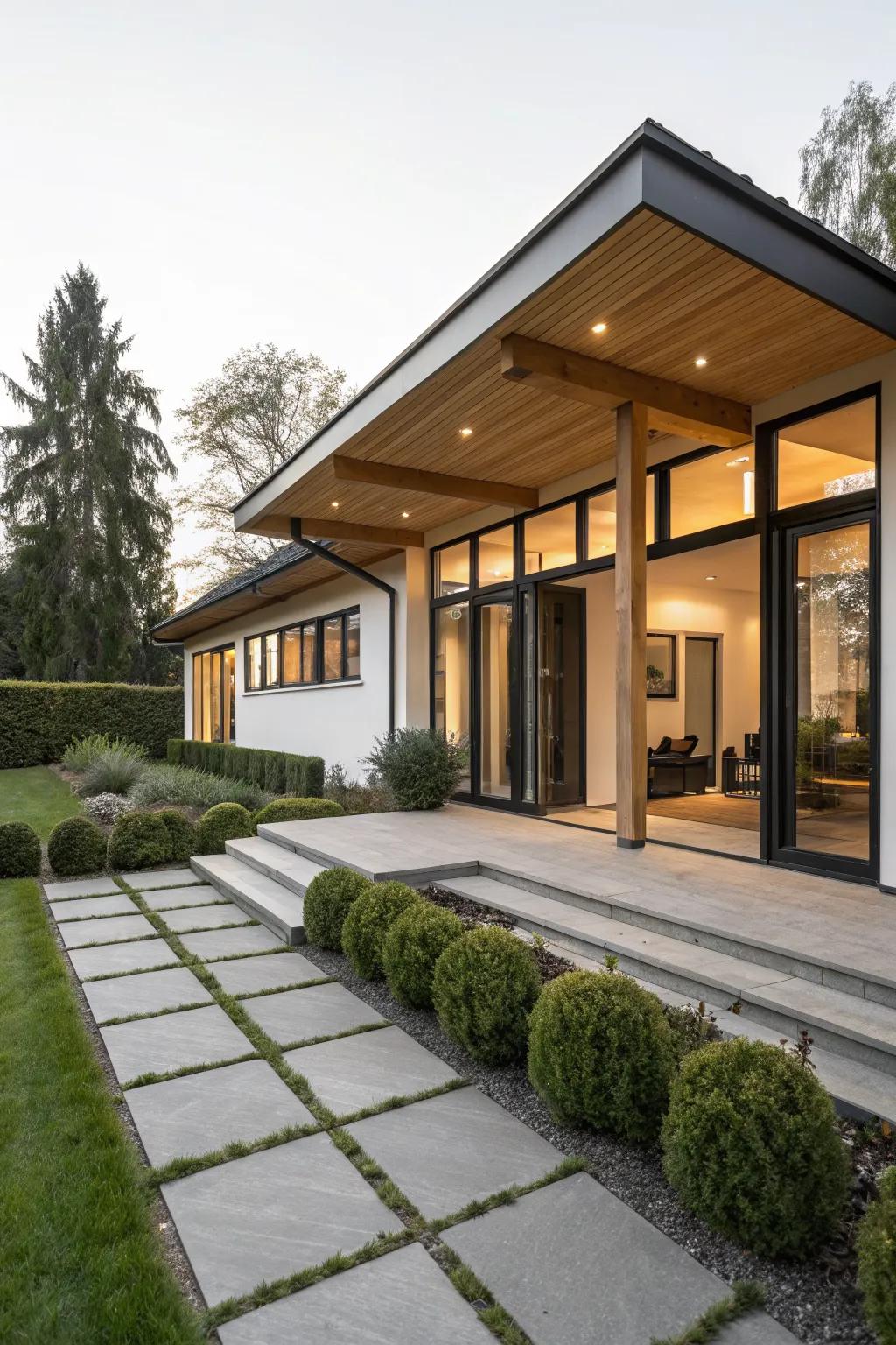 A minimalist flat roof for a sleek, modern look.