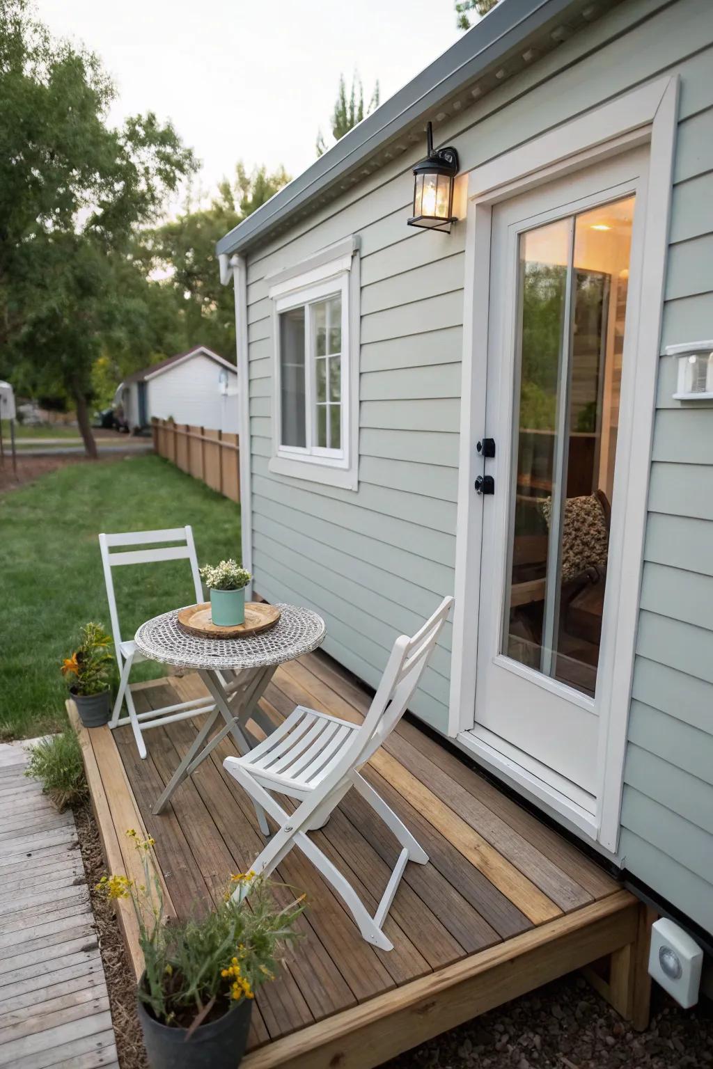 Portable elements offer flexibility in deck arrangements.