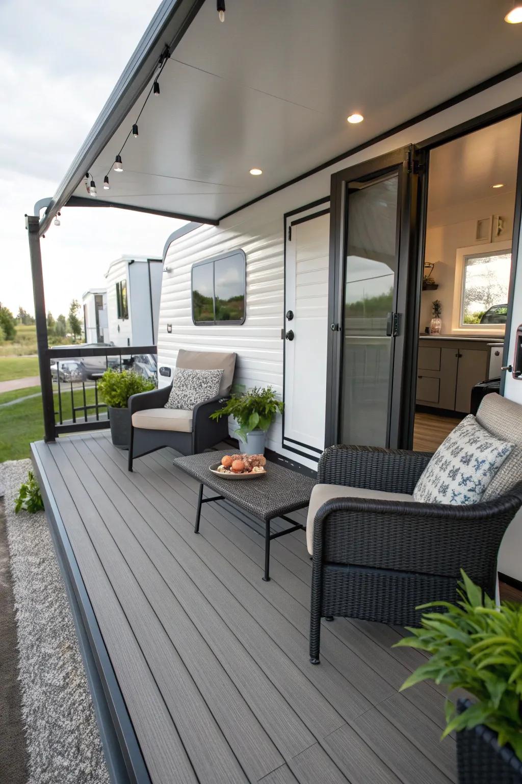 Durable flooring enhances your porch.