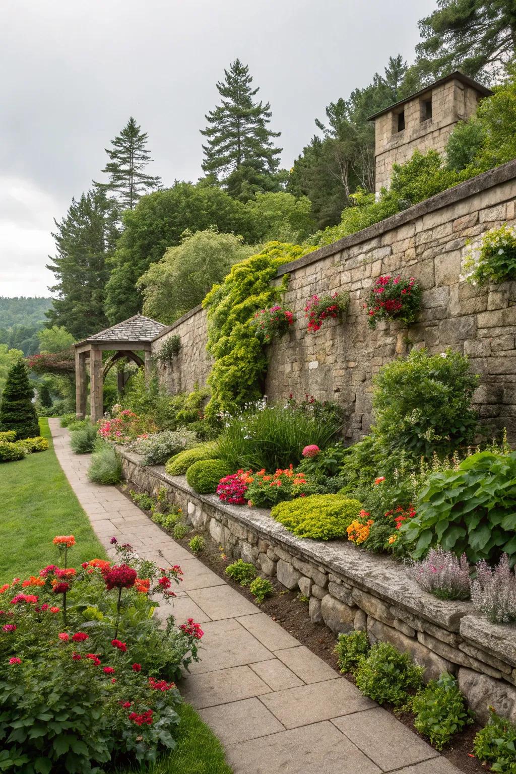 Combine softscaping with hardscaping for balance.