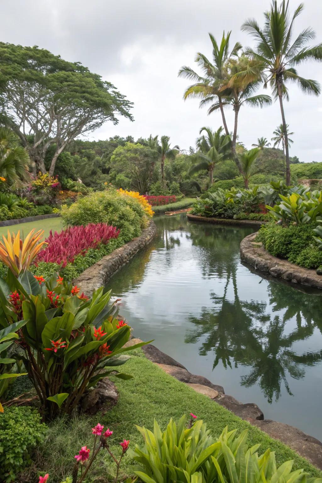Water features add tranquility and charm.
