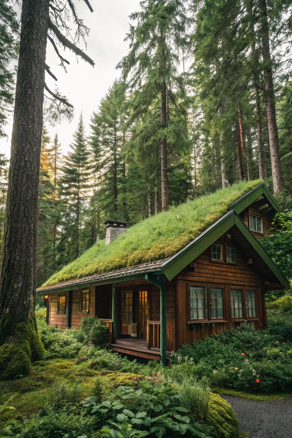 Green roofs offer environmental benefits and blend seamlessly with nature.
