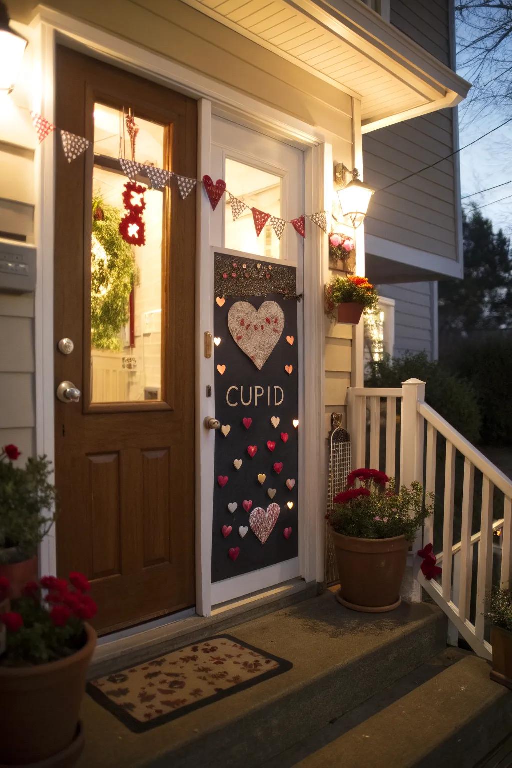A Cupid message board invites guests to share the love.