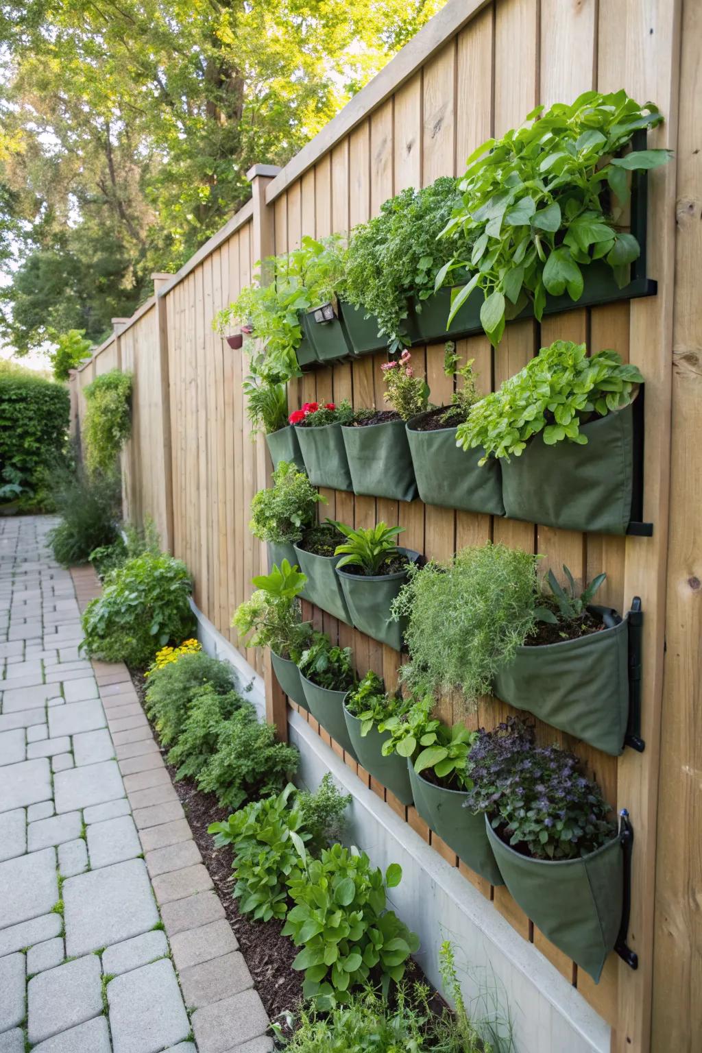 A vertical garden wall brings life to fences and walls.