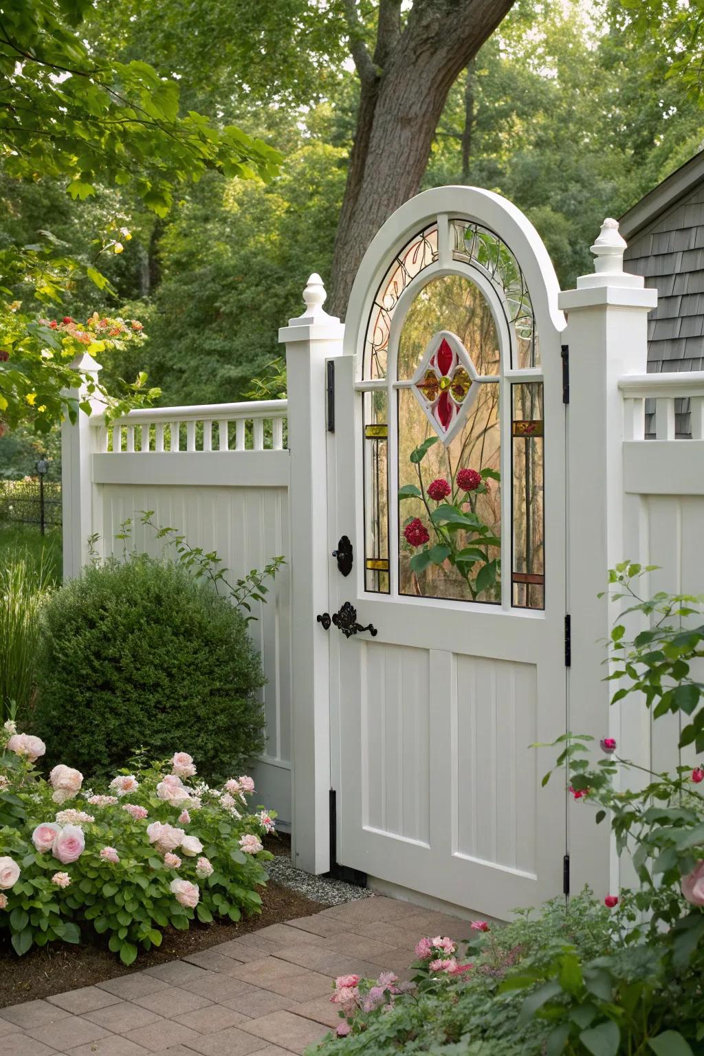 Turn your gate into art with decorative window inserts.