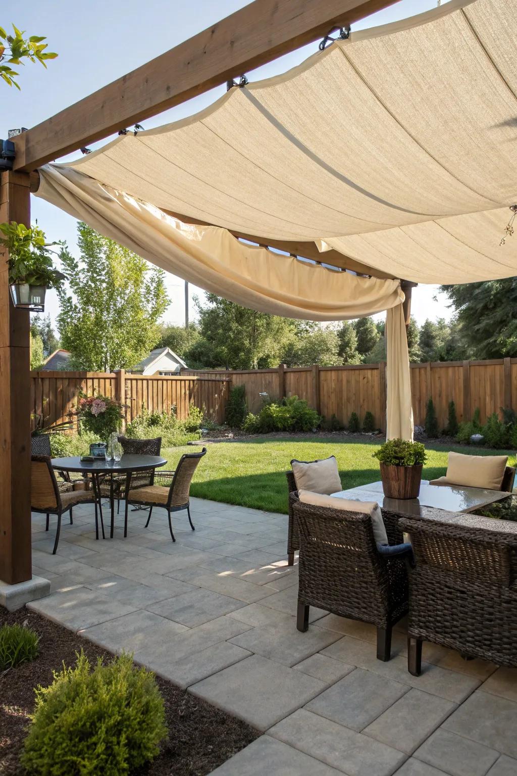 Shade cloths offer flexible and economical shading.