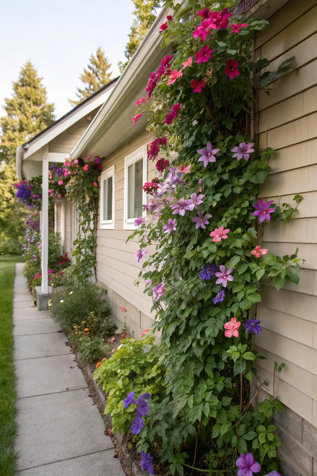 Creeping vines bring romance and charm to vertical spaces.