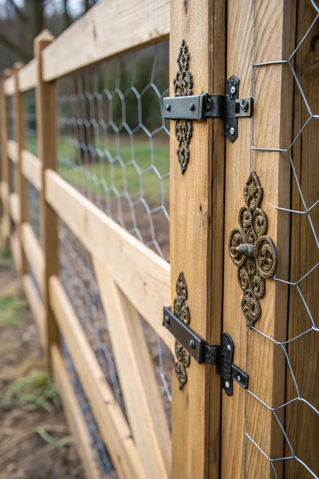 Ornate hardware for a touch of elegance.