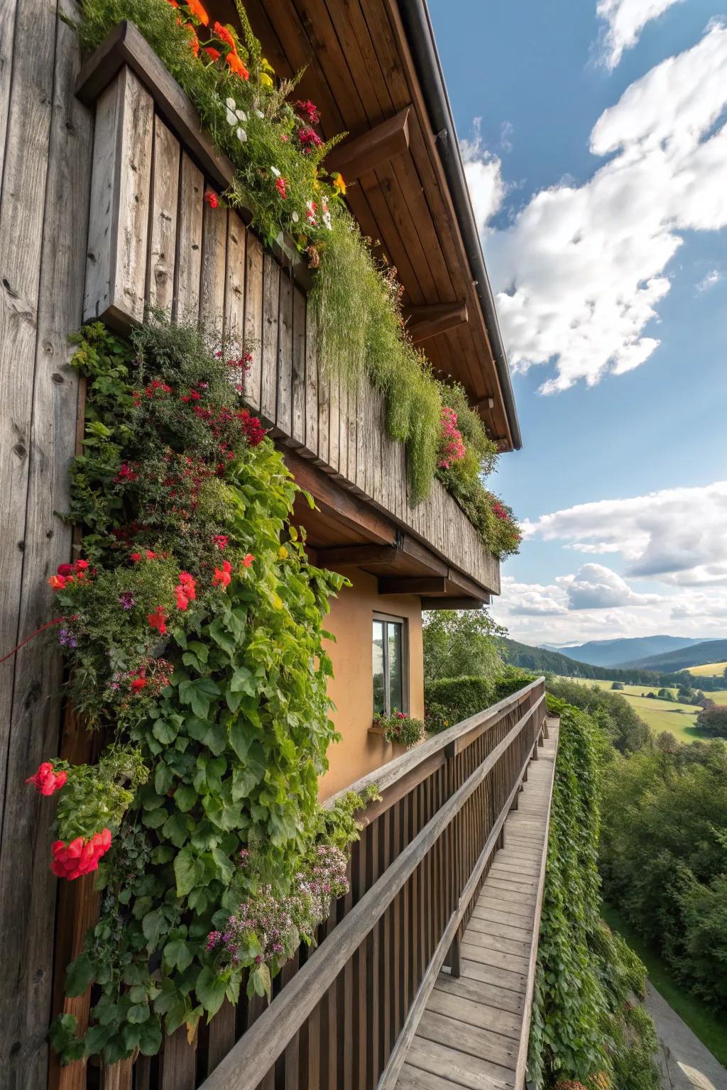 Maximize your space with a lush vertical garden.