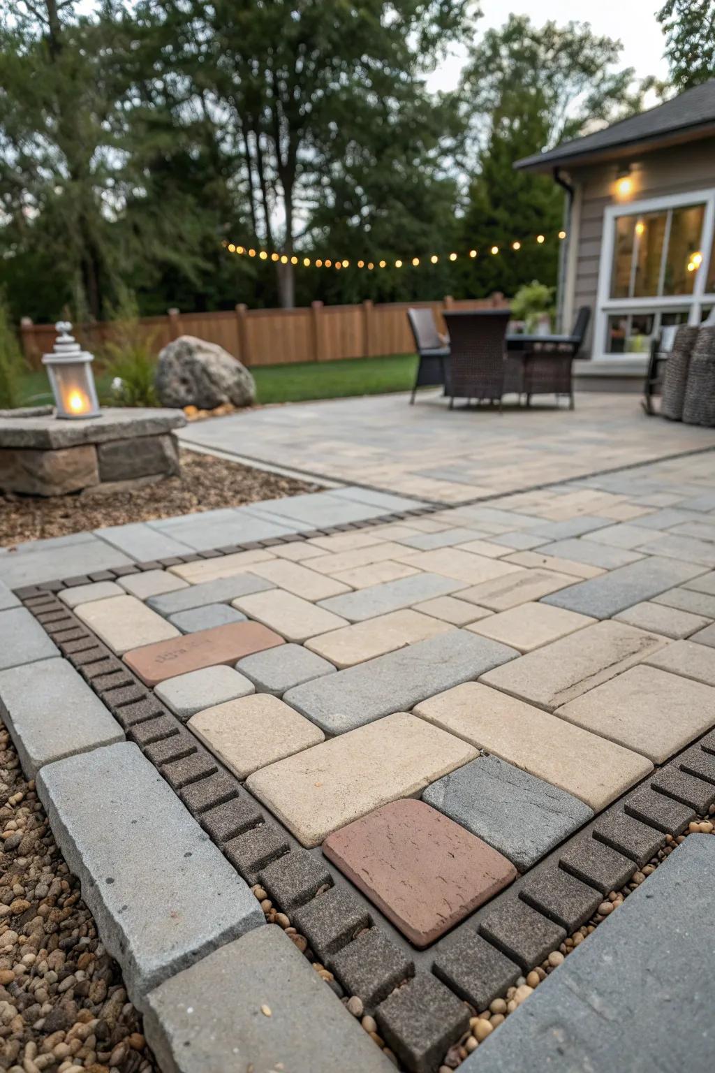 A creative mix of materials for a standout patio design.