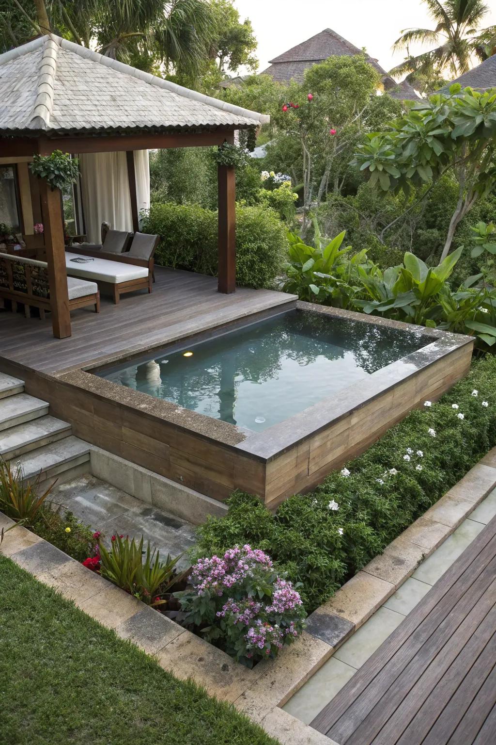 Elevate your pool for a touch of elegance and easier access.