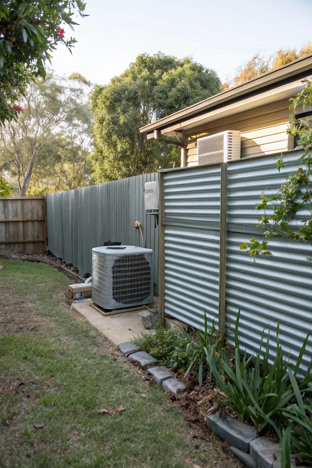 Corrugated metal panels introduce an industrial, modern edge.