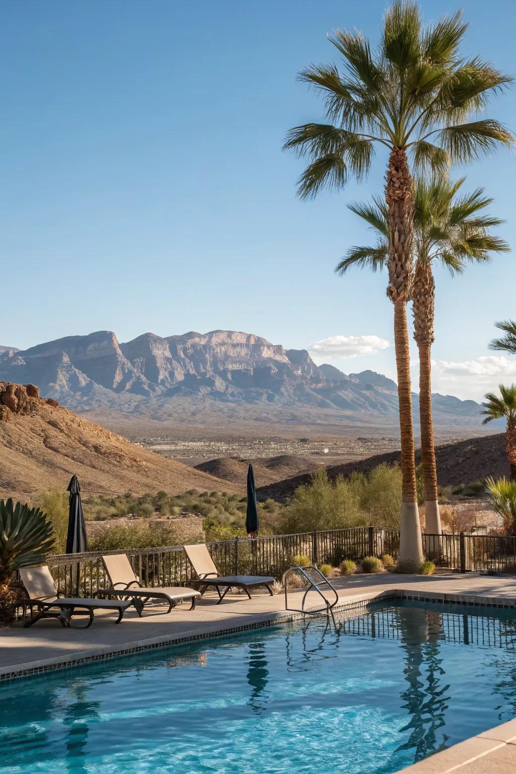 Utilize Arizona's natural landscapes for breathtaking poolside views.