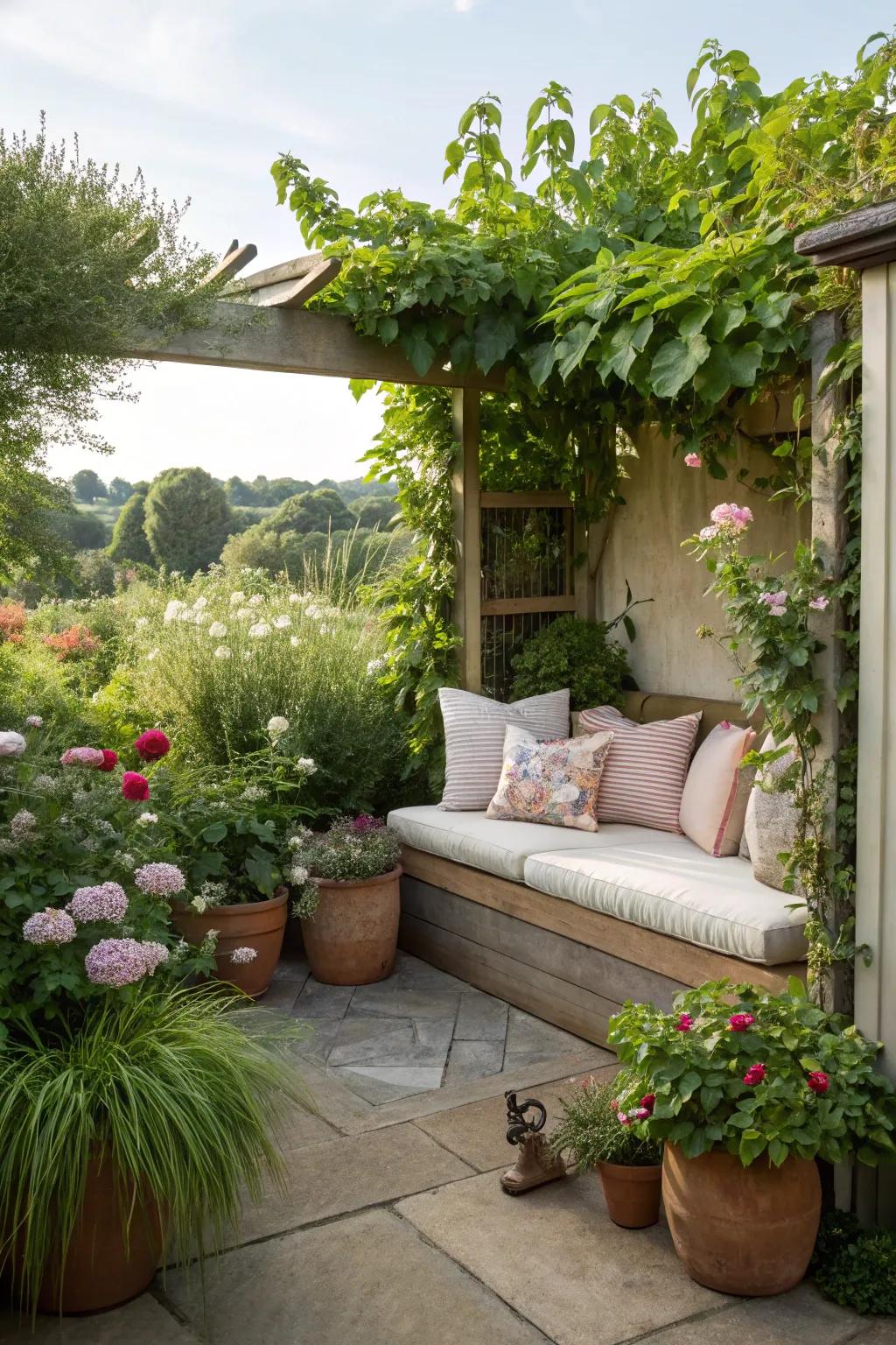 A cozy seating nook for relaxation.