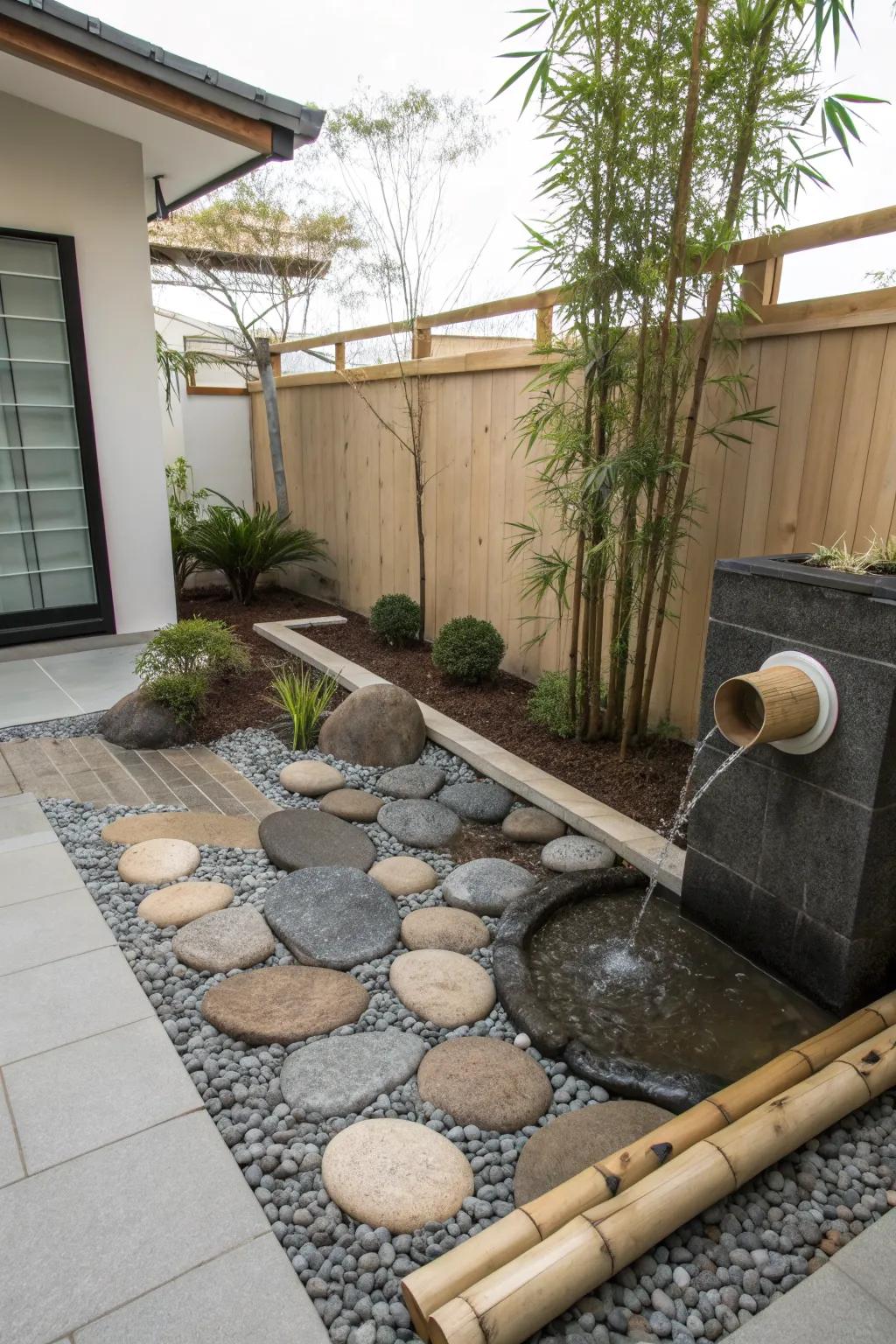 A Zen meditation space offers tranquility in your backyard corner.
