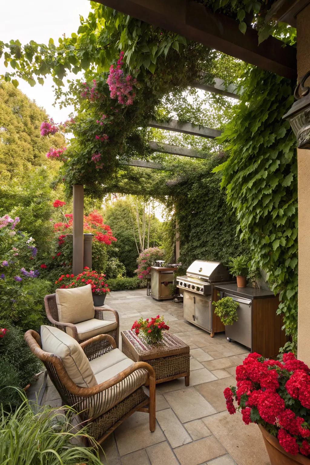Lush landscaping adds beauty and privacy to your outdoor space.