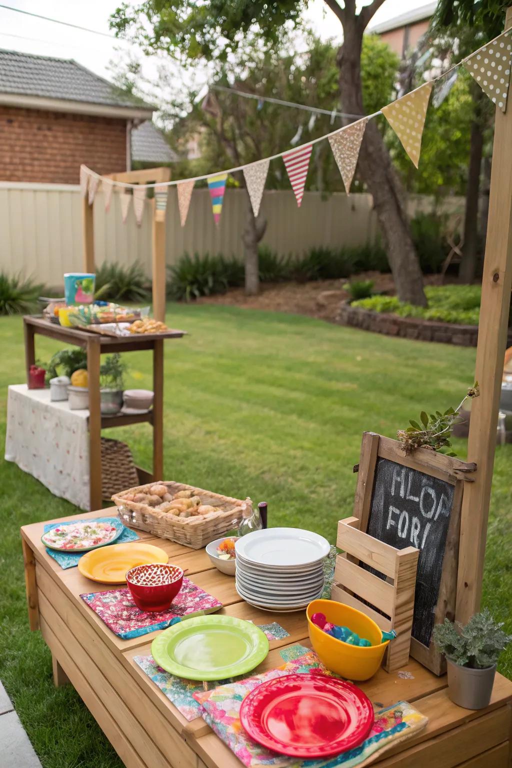 Interactive food stations add fun and flavor to your backyard concert.