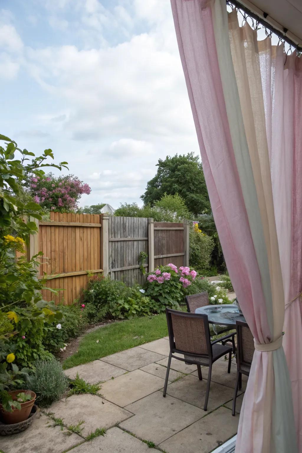 Create a relaxed vibe with breezy tab top curtains.
