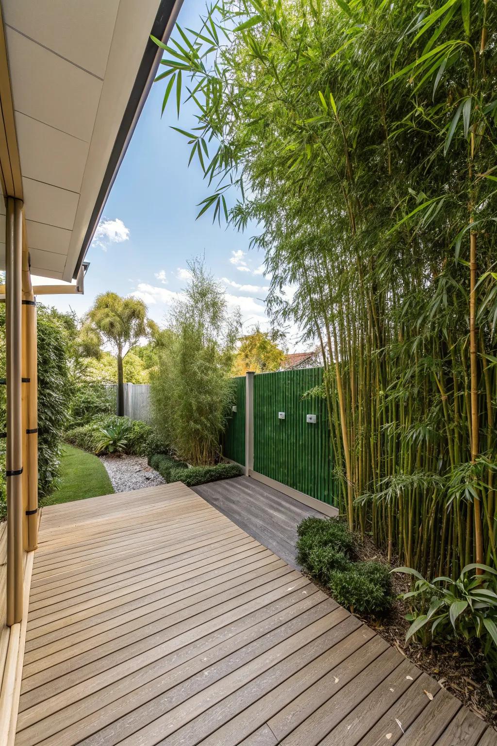 Greenery offers a natural and stylish way to ensure privacy.