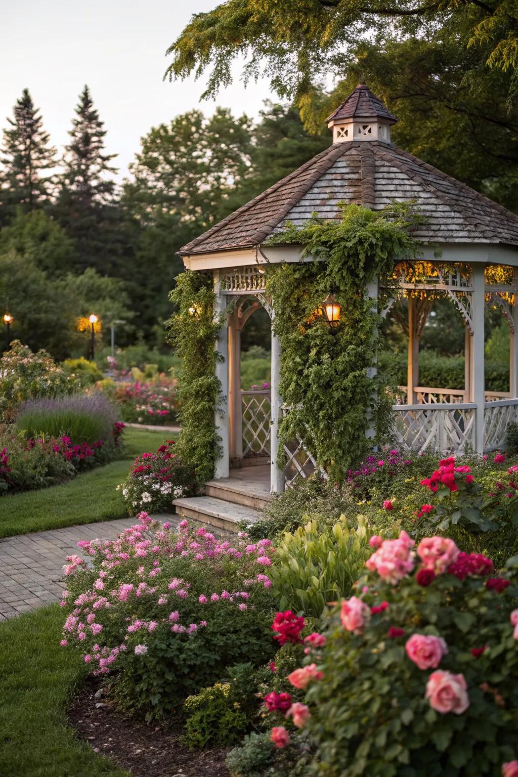 Craft your own garden oasis with a petite gazebo.